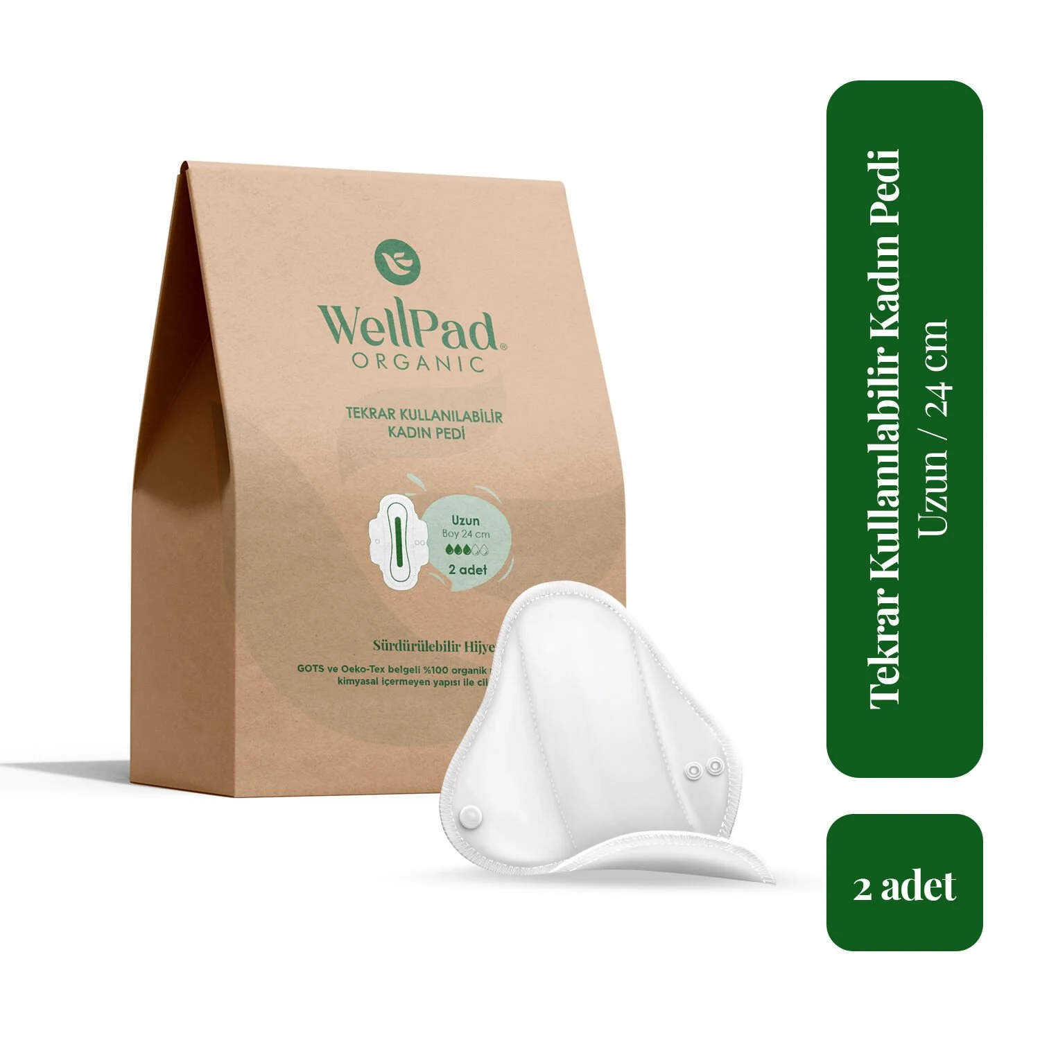 WellPad Tekrar Kullanılabilir Ped Uzun