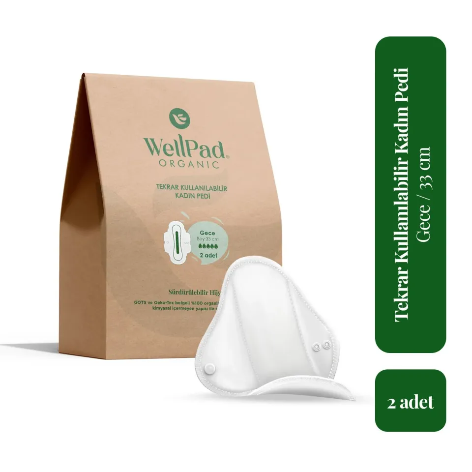 WellPad Tekrar Kullanılabilir Ped Gece