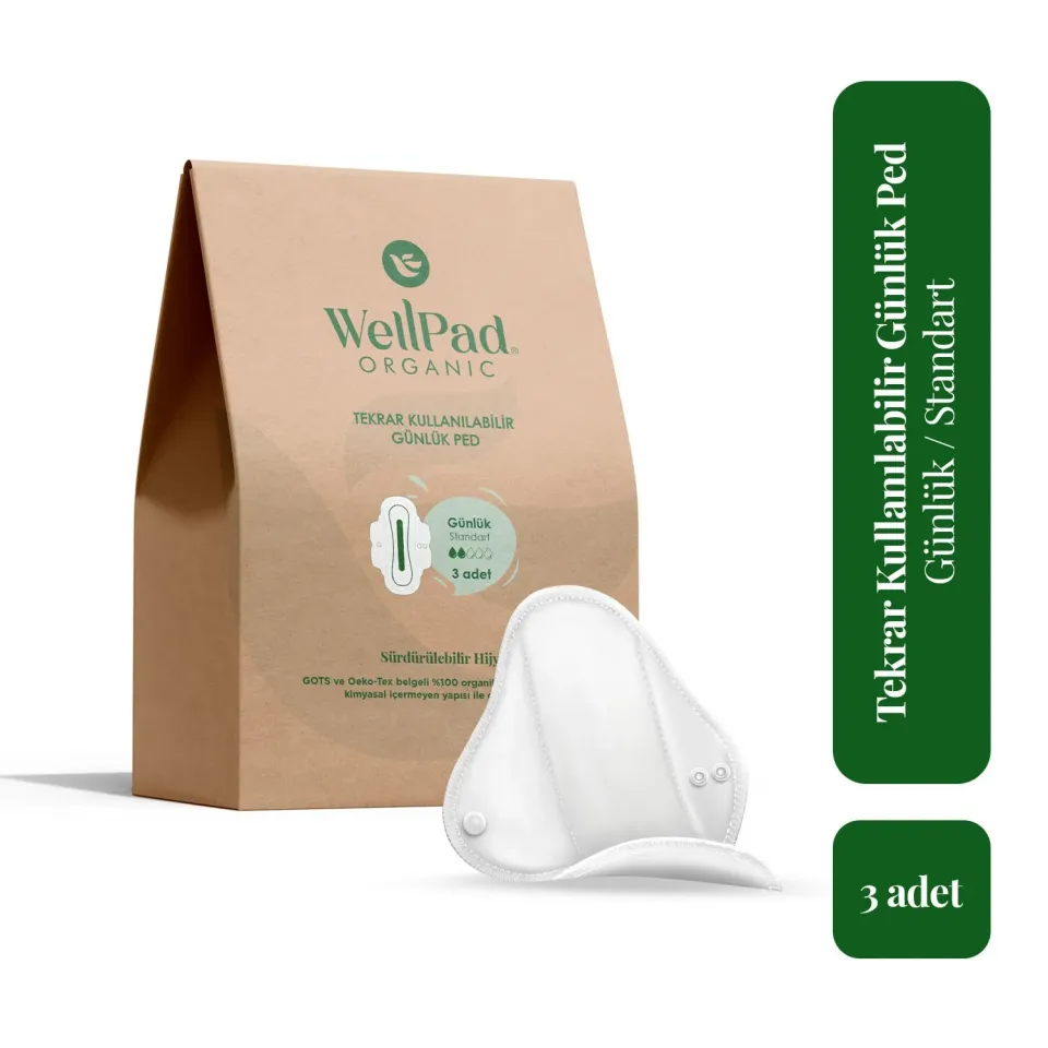 WellPad Tekrar Kullanılabilir Günlük Ped Standart